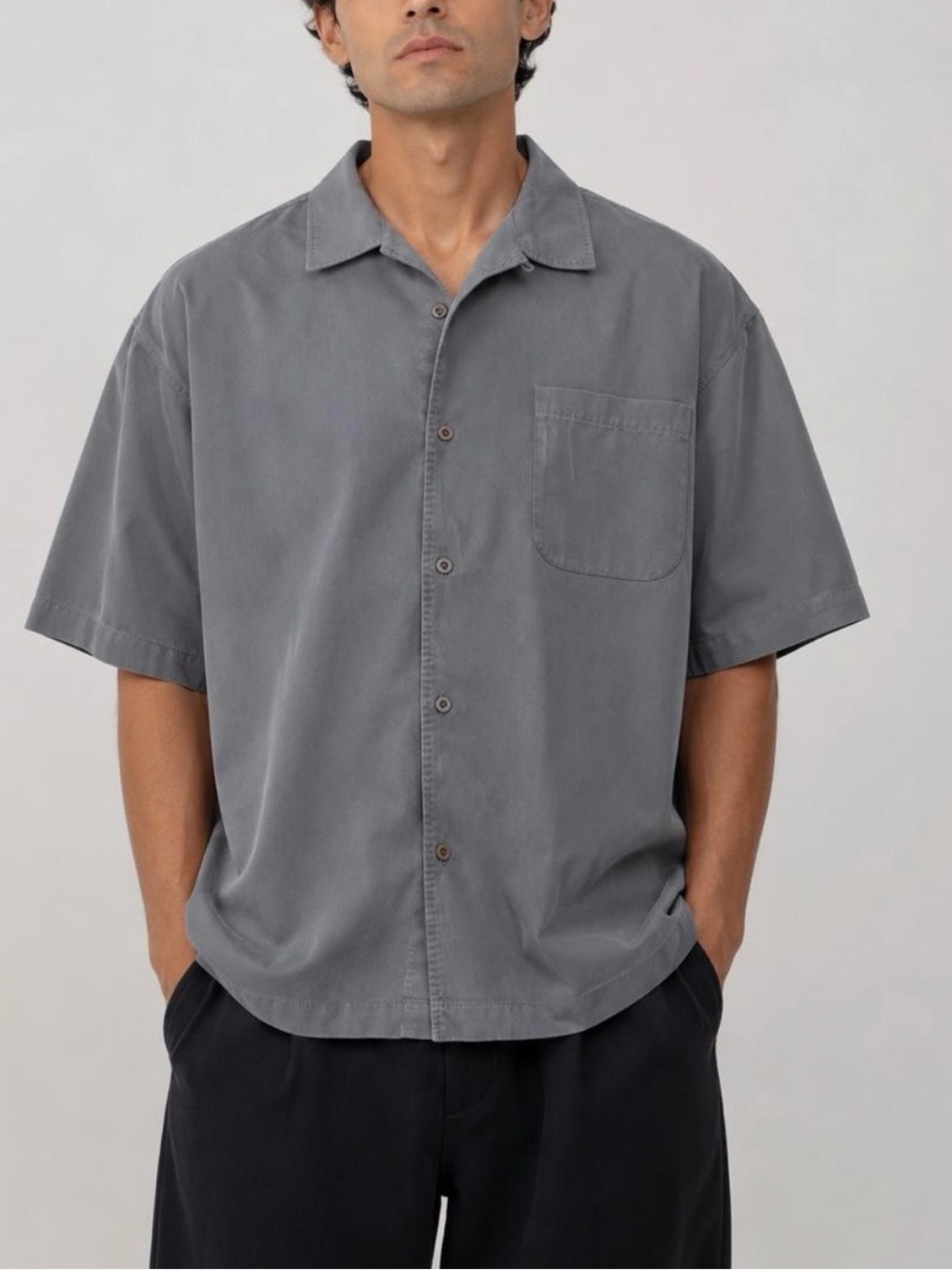 Tommy Bahama Short-Sleeve Camp Shirt - Gray